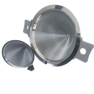 Coador de Café Reutilizável de Aço Inoxidável Pour Over Cone com Malha de Camada Dupla 304 Filtro de Chá Funil de Separação Prata Filtro Cônico - Product Image 5