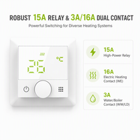 HY510 Wifi Bouton Numérique Thermostat Panneau Smart Room Température Contrôleur Programmable