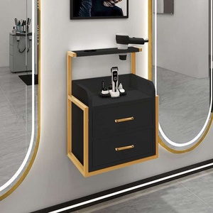 Armoire à outils moderne pour salon de coiffure, dorée, murale, mobilier de salon, équipement de station de coiffure avec rangement pour outils - Product Image 3