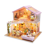 Maison de poupée miniature HYUE M2001 Sweet Time, maison de poupée en bois, kit de maison de poupée 3D à faire soi-même pour filles