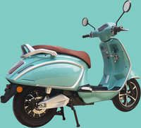 Scooter Électrique Longue Portée Haute Vitesse, Scooter Mobylette 2 Places Durable 60Km/h, Bleu Clair, en Stock
