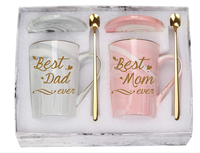 Cadeaux de fête des mères 2024 meilleure maman jamais tasse à café ensemble avec couvercle et cuillère boîte de fête des mères coffrets cadeaux pour la fête des mères