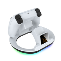 Station de charge rapide pour manette PS5, support de chargeur sans fil double avec écran LED pour PlayStation 5 Slim Pro DualSense