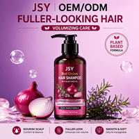 300ml Sampo Bawang Merah Minyak Biji Hitam Penguat Volume Rambut Menutrisi Kulit Kepala Melembutkan Menghaluskan Berbahan Dasar Tumbuhan Private Label OEM ODM