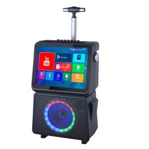 Système de cinéma maison portable 14,1 pouces HD avec haut-parleur 8 pouces, sortie 40W, éclairage LED RGB, contrôle sans fil par application, double microphone - Product Image 1