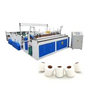 Rouleau de papier hygiénique entièrement automatique faisant la machine rebobinage de papier hygiénique pour l'idée de petite entreprise 2023