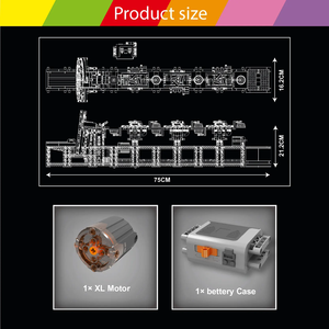 Mold King mainan bola gulir anak-anak, mainan lari marmer perakitan Model roda besar ember bermotor untuk 26011 - Product Image 4