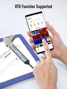 Lemorele TC57 4 in 1 พอร์ต USB Mini-B Splitter อะแดปเตอร์ Usbc สำหรับ <span class=keywords><strong>Surface</strong></span> <span class=keywords><strong>Pro</strong></span> 7 แท่นวางอุปกรณ์ Usb-C Hub 2.0 Super USB C <span class=keywords><strong>3</strong></span>.0 Hub - Product Image 3