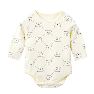 ชุดรอมเปอร์เด็กแบบขายส่ง ยูนิเซ็กซ์ ผ้าฝ้ายทอ 100% แขนยาว ลายน่ารัก เป็นมิตรกับสิ่งแวดล้อม ระบายอากาศได้ดี เหมาะสำหรับฤดูร้อน ติดกระดุมแป๊ก - Product Image 1