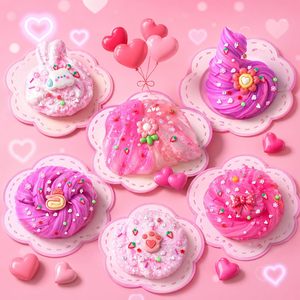 Vente directe d'usine, kit de slime en argile colorée en plastique, 6 pièces, pour enfants, couleurs unisexes, boîte cadeau, cadeau de fête et d'anniversaire, ensemble de slime - Product Image 2