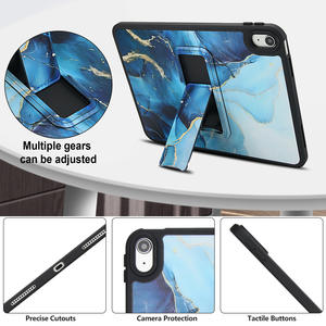 Étui pour tablette <span class=keywords><strong>iPad</strong></span> 11e génération/Air 4/5/6/7 avec support, effet peau, nouveau motif <span class=keywords><strong>marbre</strong></span>/léopard, étui de protection pour <span class=keywords><strong>iPad</strong></span> 10.2 avec support - Product Image 2