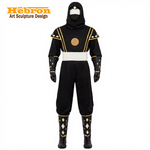 Mighty Morphins Personalizzati # Costume da Power <span class=keywords><strong>Rangers</strong></span> Black Ninja per Halloween, film televisivi e cosplay per adulti, adatto per spettacoli ed eventi. - Product Image 1