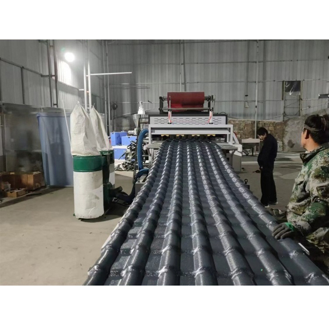 Used Second-Hand PVC Wave Roof Sheet Production Line Tiles Making Machine Including Concrete Mixer Truck