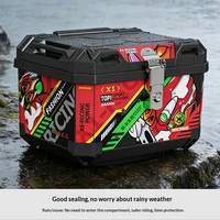 Boîte à bagages universelle de 45 L en matériau PP pour motos, vélos électriques, scooters, rangement tendance de grande capacité, fabriqué dans le Zhejiang