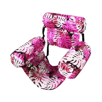 Hamac de piscine gonflable pliable à 3 tubes pour adultes, tapis flottant en PVC avec housse en forme de feuille d'érable et support de flottabilité robuste