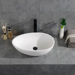 China high quality square marble stone bathroom sink solid surface wall wash hand basins