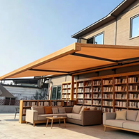Auvent de terrasse rétractable électrique fourni par l'usine avec structure en aluminium 6063-T5