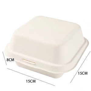 Custom Logo Disposable Lunch Box Eco-Friendly Bento Box Bakery Container Fruit Hamburger Cake Meal Prep Packaging Food Container