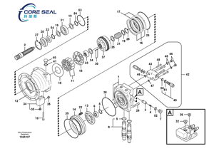 Kit d'outils de réparation pour moteur d'orientation / moteur de rotation Volvo Ec290C, Ecr305C, Fc3329C VOE14562622, injecteur et carburateur <span class=keywords><strong>Weber</strong></span> - Product Image 5