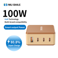 Cargador Rápido GaN PD3.1 de 100W con 3 Puertos Tipo-C para Relojes, Accesorios para Teléfonos Inteligentes, Productos Inteligentes, Accesorios para Teléfonos, Tendencia