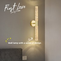 Applique murale LED longue et élégante à bulles, commande vocale, design moderne et minimaliste pour hôtel, couloir, salon