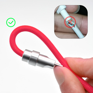 Cable de Datos Retráctil Tipo-C con Diseño Creativo de Bloques de Color, Carcasa de Nailon, Carga Súper Rápida de 120W, Cable de Aviación para Computadora - Product Image 5