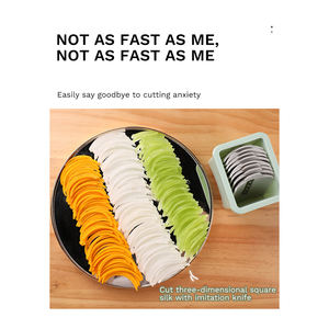 Trancheuse rotative carrée pour légumes, avec une fente d'alimentation 40 % plus large, lames en acier inoxydable 304, manivelle manuelle pour râper et couper le fromage en cuisine - Product Image 4