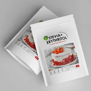 OEM kualitas tinggi Label pribadi nol kalori pemanis alami bubuk gula Stevia campuran eritritol organik