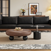 Table basse décorative moderne de style Wabi-sabi en noyer antique avec rangement, mobilier de salon, luxe léger haut de gamme
