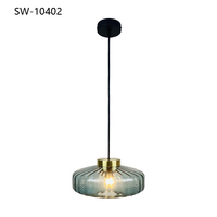 Lampes suspendues en verre brun à LED modernes en gros pour la décoration de la salle à manger de la maison