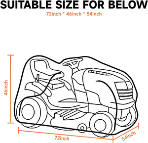 Housse de protection robuste OEM pour tondeuse autoportée, tondeuse à gazon et tracteur, compatible avec des plateformes de 54 pouces maximum, housse de rangement universelle - Product Image 4
