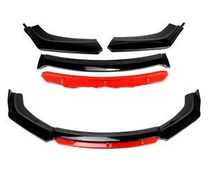 Bainel universale piccolo bordo anteriore labbro di protezione rossa ABS rivestimento anteriore paraurti anteriore a tre sezioni labbro anteriore quattro sezioni - Product Image 2