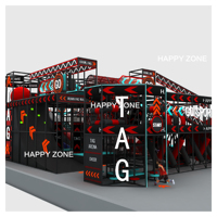 Aire de jeux intérieure commerciale Active TAG Arena Ninja Warrior, centre sportif interactif personnalisé pour enfants et adultes, parcours Ninja Warrior