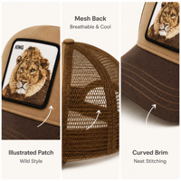 Casquette de baseball brodée d'animaux (tigre, lion, loup) en maille respirante, réglable, style camionneur, pour hommes et femmes, prête à être expédiée, personnalisable, Gorras