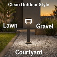 Lampe de jardin LED compacte pour extérieur City Courtyard, couleur sable noir 3000K, pour allée de villa, éclairage paysager