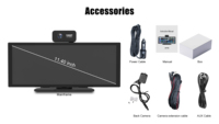 Monitor de Pantalla Táctil Dividida de 11.4 Pulgadas para Coche, Monitor de Espejo Retrovisor con CarPlay y Android, Pantalla de Ayuda para la Marcha Atrás
