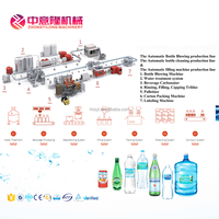 Turnkey project, aanpasbaar, 2000-36000 flessen per uur, complete A-tot-Z productielijn, automatische vulmachine voor elk type fles drinkwater.