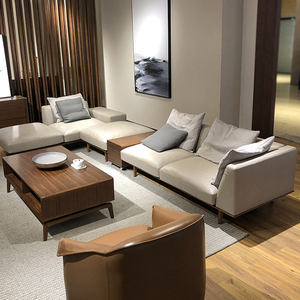 कोमो छत बोनी सोफे नए चीनी सरल और उच्च अंत आधुनिक अखरोट सोफे लिविंग रूम संयोजन - Product Image 3