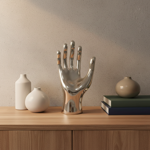 Support cosmétique multifonctionnel en céramique émaillée de style Art Déco Redeco, en forme de main, pour enfant/adolescent, décoration de table pour la maison ou le <span class=keywords><strong>bureau</strong></span> - Product Image 3