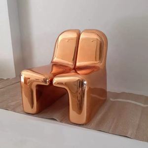 독특한 의자 사용자 정의 FRP 좌석 Japandi 디자인 장난 모양 비 팁베이스 베이지 핑크 악센트 어린이 안전 좌석 - Product Image 2