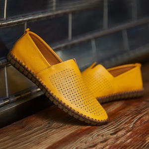 Zapatos de Verano de Lujo <span class=keywords><strong>para</strong></span> <span class=keywords><strong>Hombre</strong></span>, Mocasines Casuales de Caña Baja, Sin Cordones, con Diseño Calado, <span class=keywords><strong>para</strong></span> Conducir, Tallas Grandes, Suela de Goma Hecha a Mano - Product Image 1