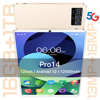 Tablet PC Octa Core de 12 Pulgadas con Marca Personalizada, Android, Doble SIM, 16GB+1TB para Uso Educativo con Capacidad de Llamada Telefónica