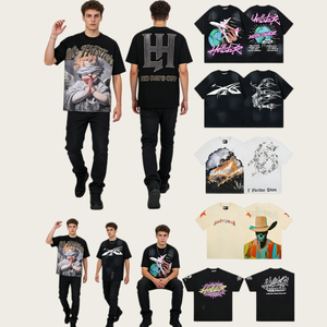 T-shirt personnalisé pour homme, style hip-hop, col rond, coton 300G, streetwear d'été, surdimensionné, impression sérigraphique - Product Image 2