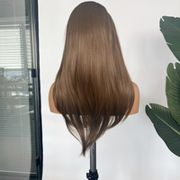 Layer perruques brun clair blond noir couleur perruques vague 13x3 Futura cheveux résistant à la chaleur synthétique avant de lacet perruques rideau frange