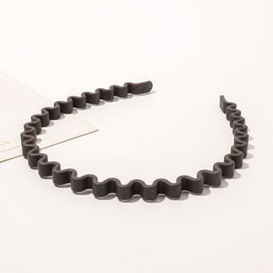 <span class=keywords><strong>Serre</strong></span>-<span class=keywords><strong>tête</strong></span> de mode unicolore en résine ondulée avec <span class=keywords><strong>peigne</strong></span> intégré, pour hommes et femmes, style Alice, pour le sport, accessoires capillaires - Product Image 5