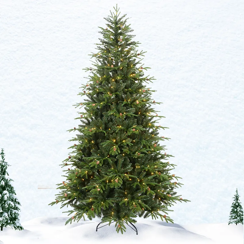 2022 Weihnachts baum Hochwertiges grünes PVC 180 cm 210 cm PET PE Gemischter neuer künstlicher Weihnachts baum mit Ornamenten
