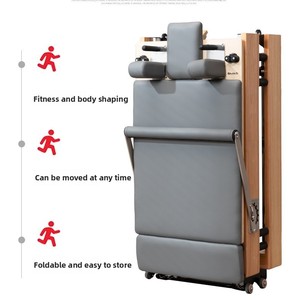 Equipo de Corrección de Columna <span class=keywords><strong>para</strong></span> Pilates, Madera de Roble, Colchoneta <span class=keywords><strong>para</strong></span> Mujeres <span class=keywords><strong>Embarazadas</strong></span>, Cama de <span class=keywords><strong>Yoga</strong></span> Plegable <span class=keywords><strong>para</strong></span> el Hogar - Product Image 4