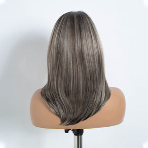 Perruque Synthétique Ombrée <span class=keywords><strong>Blonde</strong></span> sans Colle, Bonnet Ouvert 13x4, Avant en Dentelle Pré-Épilée, Fibre Résistante à la Chaleur, Dentelle HD - Product Image 5