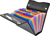 Carpeta de Expansión de Bolsillo con 24 Compartimentos de Colores Arcoíris, Personalizada, para Papel Carta A4, Organizador de Documentos