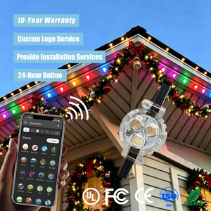 Contrôleur WiFi intelligent 30MM 12V 24V 36V IP68 pour éclairage extérieur permanent à points, éclairage de piste LED UCS2904 pour Noël et les bâtiments - Product Image 1
